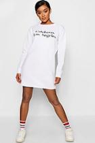 Boohoo Calabasas Crew Neck Sweat Dress