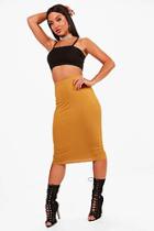Boohoo Midi Jersey Tube Skirt