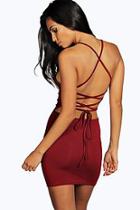 Boohoo Strappy Back Mini Dress