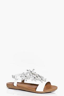 Boohoo Bella Flower Embellished Sandal