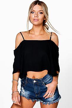Boohoo Madison Cold Shoulder Crop Cami
