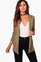 Boohoo Petite Fiona 3/4 Sleeve Open Duster