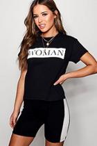 Boohoo Petite Vicky Oversized Woman T-shirt