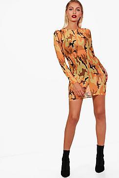 Boohoo Mila Mesh Cami Bodycon Dress