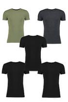 Boohoo 5 Pack Muscle Fit T Shirts
