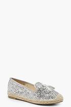 Boohoo Glitter Tassel Espadrilles