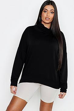 Boohoo Plus Roll Neck Oversized Sweat