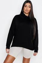 Boohoo Plus Roll Neck Oversized Sweat