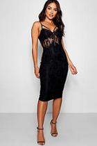 Boohoo Harriet Lace Harness Midi Dress