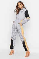 Boohoo Colour Block Shell Jumpsuit