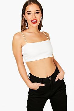 Boohoo Petite Square Neck Strappy Bandeau