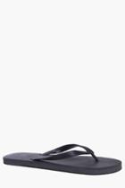 Boohoo Plain Flip Flops Black