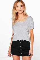 Boohoo Strappy Neck Jersey T-shirt