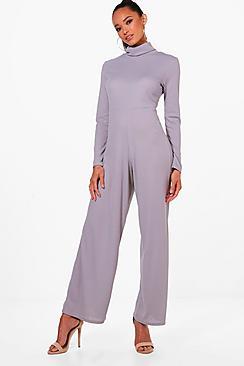 Boohoo Chelsea Roll Neck Jumpsuit