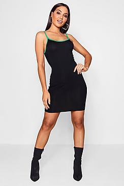 Boohoo Melissa Contrast Piping Bodycon Dress