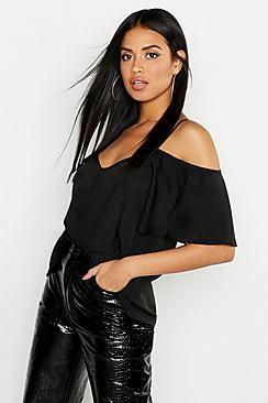 Boohoo Cold Shoulder Woven Cami