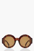 Boohoo Oversized Thick Frame Round Sunglasses