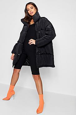 Boohoo Tall Crop Padded Jacket