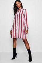 Boohoo Tall Stripe Woven Shirt Dress
