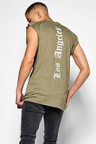 Boohoo 'la' Longline Sleeveless T-shirt