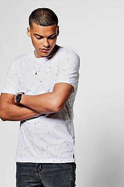 Boohoo Paint Splatter T Shirt