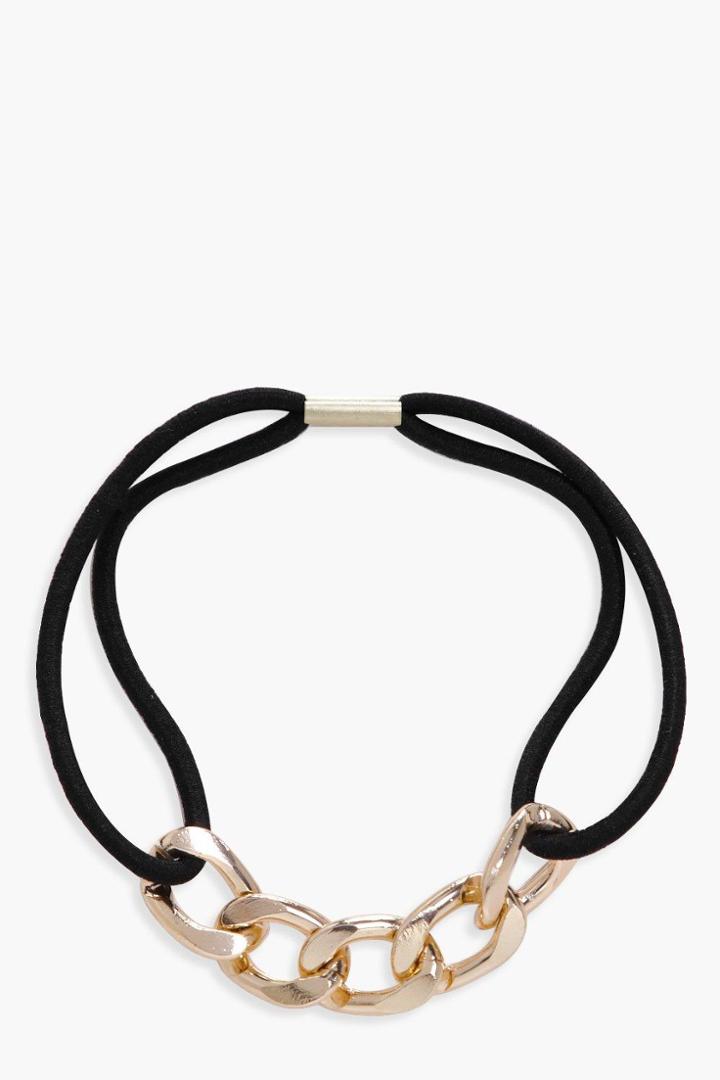 Boohoo Eliza Chain Link Hair Bobble Gold