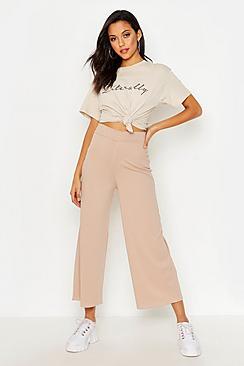 Boohoo Tall Jumbo Rib Culottes