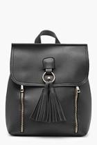 Boohoo Quinn Ring Tassel Detail Rucksack