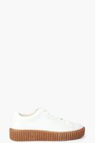 Boohoo Eve Cleated Sole Lace Up Trainer White