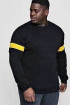 Boohoo Big And Tall Sweater With Rib Insert