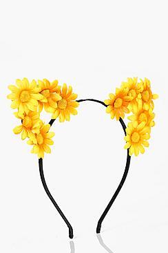 Boohoo Annie Sunflower Cat Ear Headband