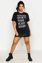Boohoo Plus Oversized Slogan T-shirt