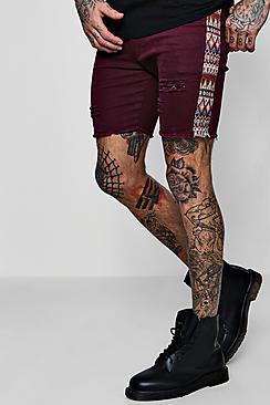 Boohoo Skinny Fit Distressed Denim Short