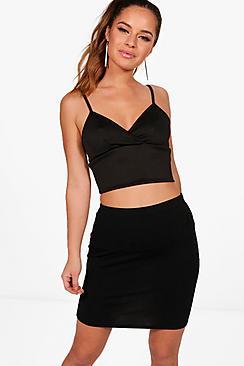 Boohoo Petite Megan Basic Mini Skirt
