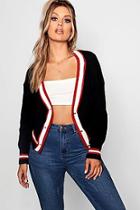 Boohoo Plus Eva Contrast Crop Cardigan