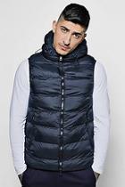 Boohoo Sleeveless Puffer With Hood