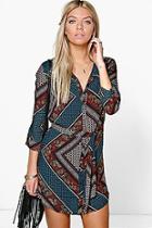 Boohoo Martie Printed Shirt Dress
