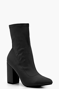 Boohoo Mia Stretch Pointed Toe Shoe Boot