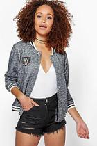 Boohoo Boutique Mya Tiger Embroidered Bomber