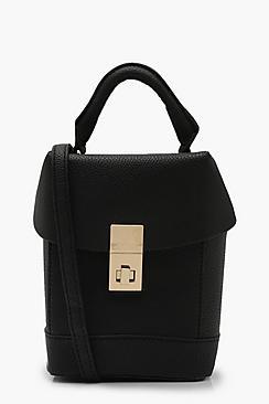 Boohoo Structured Handle Box Cross Body