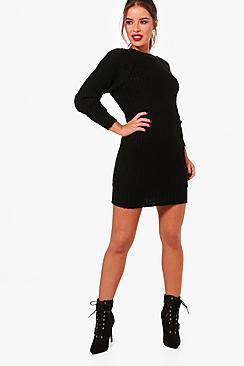Boohoo Petite Maria Soft Knit Jumper Dress