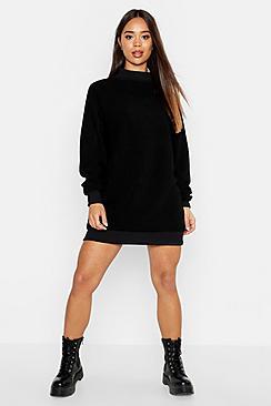 Boohoo Borg Long Sleeve Sweat Dress