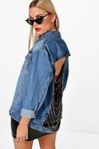 Boohoo Plus Farah Chain Back Denim Jacket