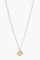 Boohoo Carrie Sovereign Coin Pendant Skinny Necklace