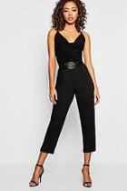 Boohoo Woven Tailored Slim Fit Crop Trouser