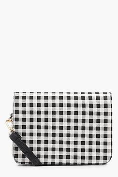 Boohoo Lucy Gingham Boxy Cross Body