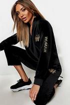 Boohoo Velour Cropped Woman Jogger