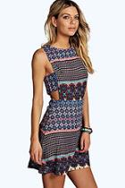 Boohoo Layla Tabbard Side Skater Dress