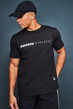 Boohoo Man Active Gym T-shirt With Curve Hem