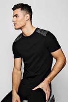 Boohoo Crew Neck T-shirt With Metallic Print